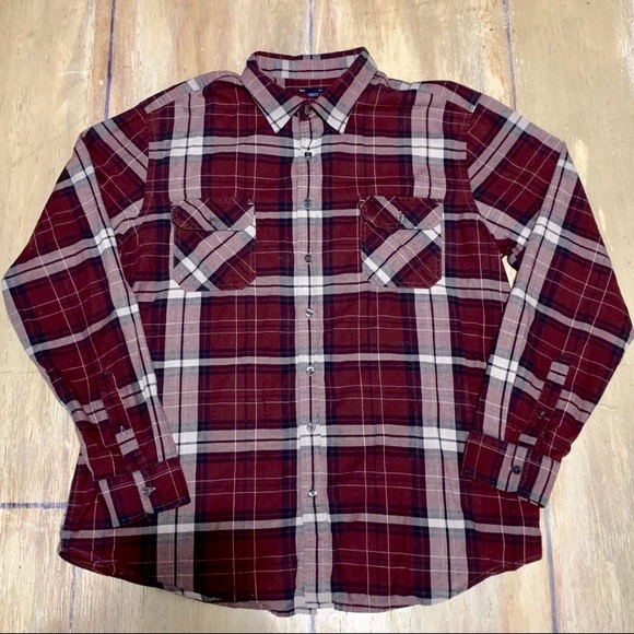 GAP | Men’s Button-Down Maroon Shirt | XXL - Picture 2 of 4